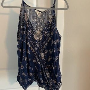 NWOT Faux Wrap Spaghetti Strap Tank